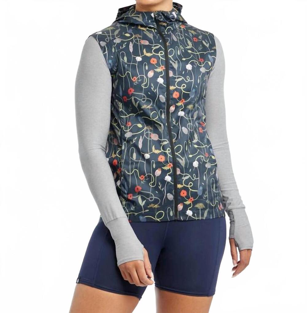 NEW OISELLE whirlwind hooded vest in wyld flower